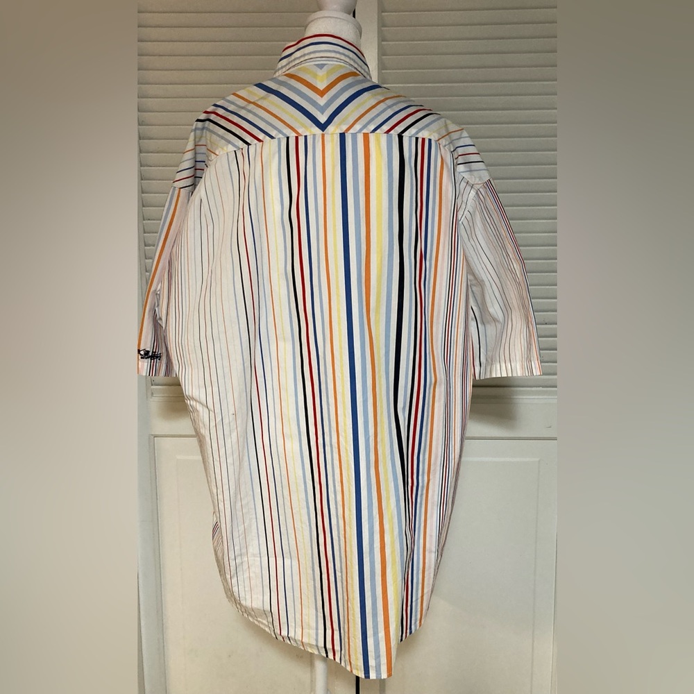EC Hilfiger Multicolor Striped Shirt Size Large - Picture 3 of 8